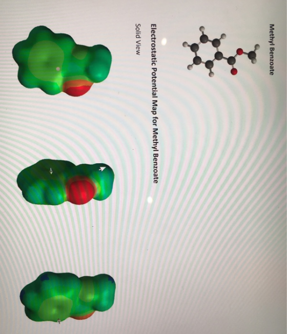 Methyl Benzoate Electrostatic Potential Map for Methyl Benzoate Solid View
