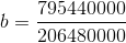 b= 795440000 206480000
