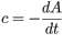 c = -\frac{da}{dt}