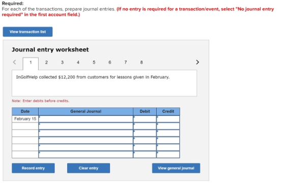 Required: For each of the transactions, prepare journal entries. (If no entry is required for a transaction/event, select No