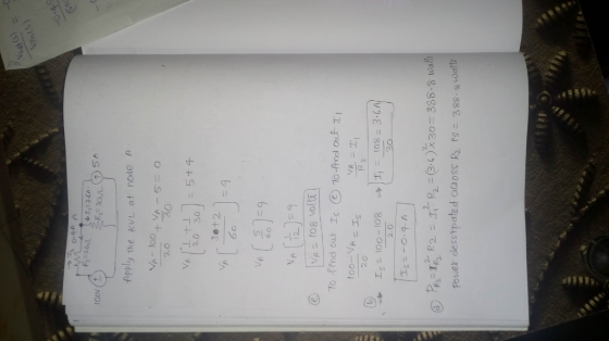 Ven Apply the KVL at node 20.To 20 30 9 P 12 2. 2.0 2.0