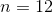 n=12