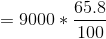 =9000*\frac{65.8}{100}
