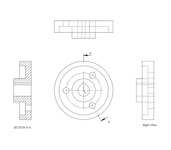 Right View SECTION A-A