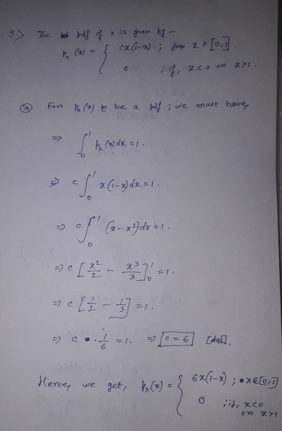 (a) F。nh(x) to be a hdt ; we must have 0 6