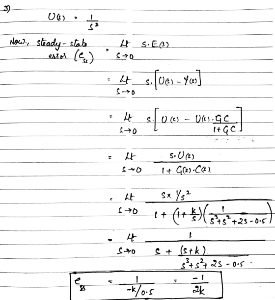 _3 un Now, steady-state essor (e) it s. E(3) sto - - 4. s. [Ule) - You] at sto y (8) Slo() - Ul.GC ItGC.J fto att Sto 5.0(e)