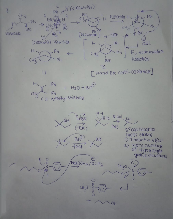 - 7 2 is (clockwise) CH3 1 Ph 75 (clockwise Bri H - Ph Bra H H CHA Rotation H B H Rotation H Ble Dahl H3PH -> Ph. (H₃ View Si