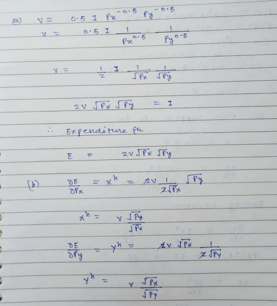 (a) v= V = 0.5 1 Pre-0.5 py-0.5 0.5 III . Preo. 5 Pyo.5 - au SPX J pý = . Expenditure fu E = 20 JPx Joy DE JPx = xh = sul py