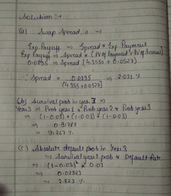 a) soap Apreads ) spread the Payment preod 1.3550 +60527) (4 355 +0 052 :91R67 913G7 C)Absolur delault phob in Yeau 3 Awwival year2 prob De ) O 02823 2.823 .
