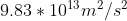 9.83 * 10^{13} m^{2}/s^{2}