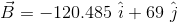 B = -120.485 i + 69 9
