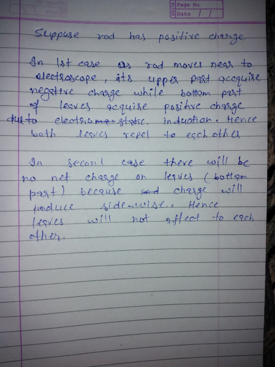 Page No. Date Suppese haj pasitixe charge n lst ease od move ness to alectsascape its 4nege chasge while lesses equisepasikwe