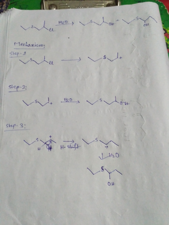 Olt OH Mechanism; Step- لوس step-2 وطا دل کس how Step 3: H-shift الملح }}