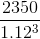 \frac{2350}{1.12^3}