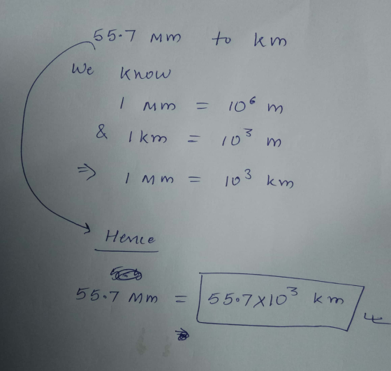 65-7 Mm to k m We know 了 OV vn Henle