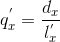 q^{'}_{x}=\frac{d_{x}}{l^{'}_{x}}