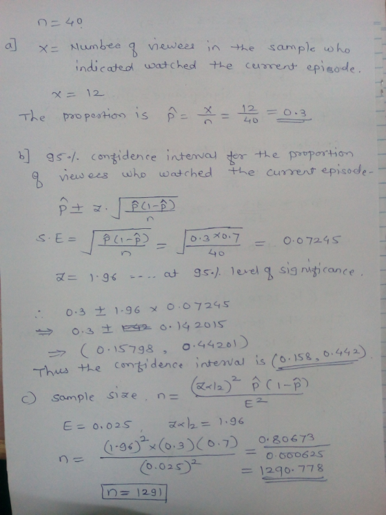 indicated utchette cument episode The poo pestion is 12o.3 vieus es who watched the curvent episode- curren ep)sode- = 0.0724