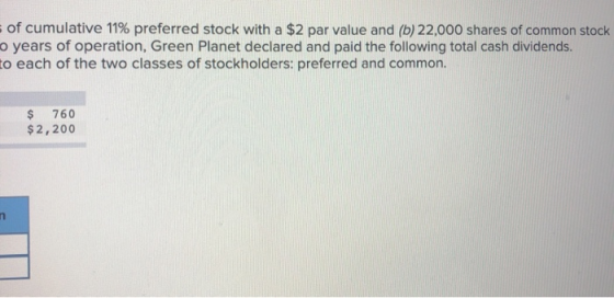 of cumulative 11% preferred stock with a $2 par value and (b) 22,000 shares of common stock o years of operation, Green Plane