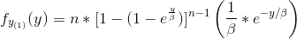 fyu) (y) = n* [1 – (1 – (*)n-1 (*e=1/