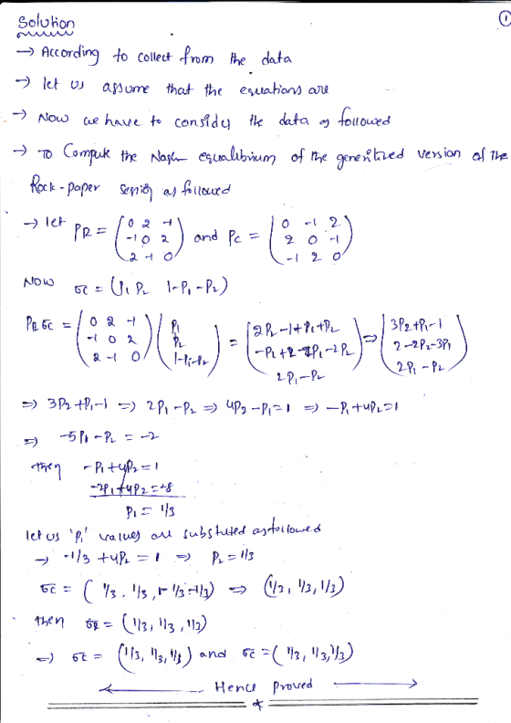 Solutions - According to collect from the data - let us assume that the equations are :-- Now we have to conside the data as