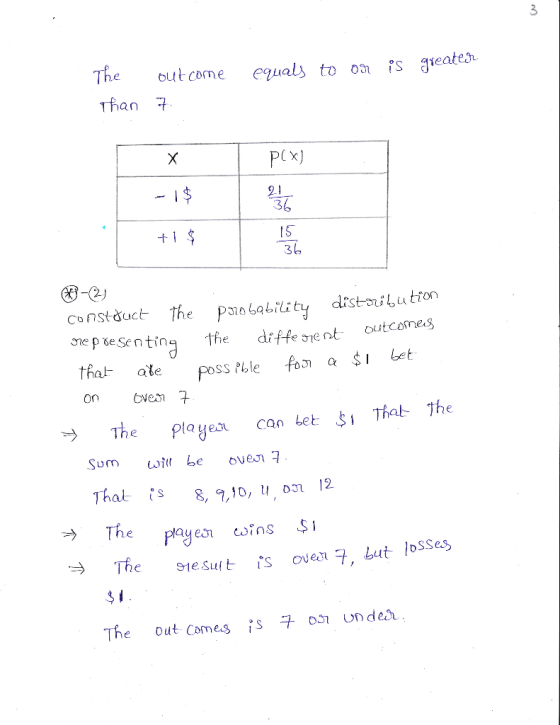 equals to or is greater The Than outcome 7 P(x) -1$ +1 $ -2) const duct the probability distribution representing the differe