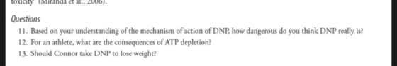 toxicity (Miranda et al., 2006). Questions 11. Based on your understanding of the mechanism of action of DNP, how dangerous d
