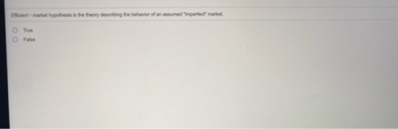 client-market hypothesis is the theory describing the behavior of an assumed imperfect market o The F