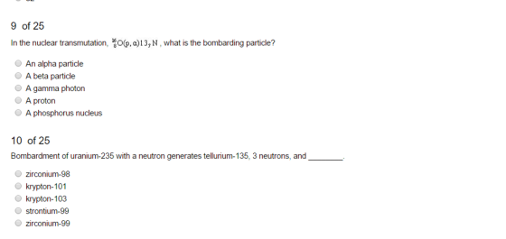 CHEMISTRY THE ANSWER TO 9) A PROTON THE ANSW