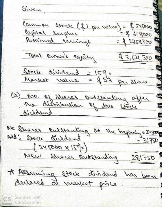 Given Самом 44ock (41 pm Kolsoj = $ 25000 Capital Surplus = 61400 Retained earnings - 4 23s2300 Тые буоль ойн 3 3,64 2m - Sto