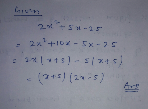 Given 2 x tsu-25 = 20² +lou-su-25 = 2X ( m+s ) - 5(x+s) = (ats) (205) Ang