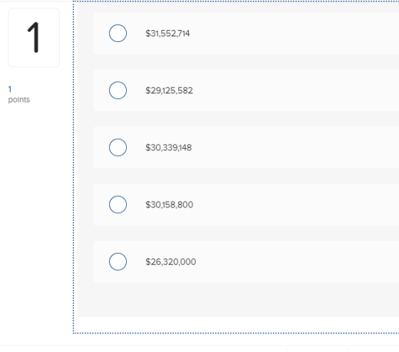 1 $31,552,714 1 $29,125,582 polnts $30,339,148 $30,158,800 $26,320,000
