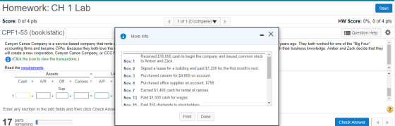 Homework: CH 1 Lab Save 1 of 1 (0 complete) HW Score: 0%, 0 of 4 pts Score: 0 of 4 pts CPF1-55 (book/static) - X s Question H