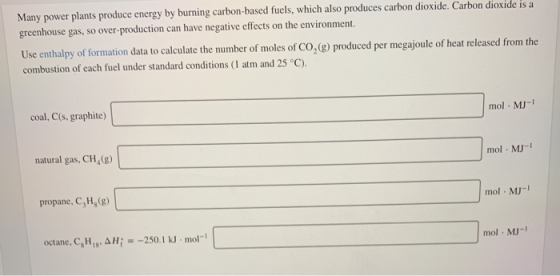 Many power plants produce energy by burning carbon-based fuels, which also produces carbon dioxide. Carbon dioxide is a green