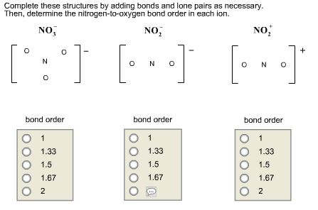Complete these structures by adding bonds and lone