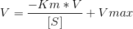 V = -Km * V - + V mar 1s