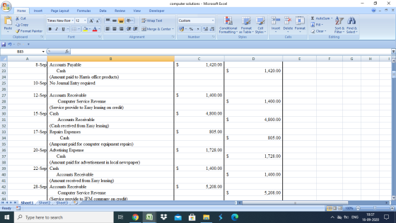 Cla computer solutions - Microsoft Excel Home Insert Page Layout Formulas Data Review View Developer (?) X х Σ AutoSum και Ti