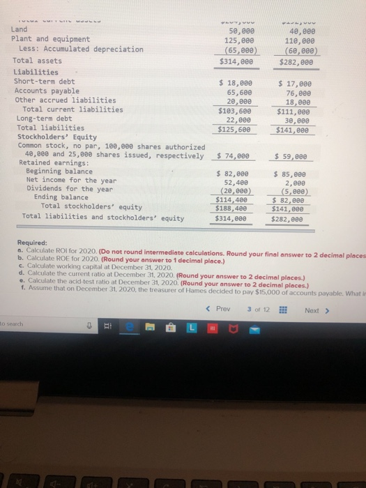 wy 50,000 125,000 (65,000) $314,000 40, eee 110,000 (60,000) $282,000 Land Plant and equipment Less: Accumulated depreciation