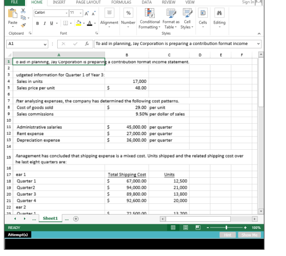 FILE HOME INSERT P AGE LAYOUT FORMULAS DATA REVIEW VIEW Sign In Calibri 11 AÁ - A Paste B I U , Alignment Number Cells Editin
