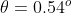 \theta=0.54^o