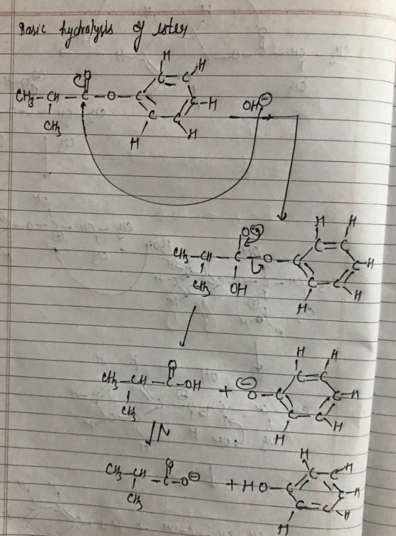 Pasic hydrolysis of estes H -A H 백 애 액내0% 十H01