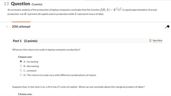 13 Question (5 points) K3L3 is a good approximation of actual An economic analysis of the production of laptop computers conc