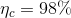 \eta_c= 98\%