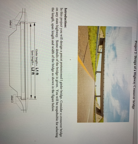 Project 2- Design of a Highway Crossover bridge Introduction: In this project you will design a precst pretensioned I girder