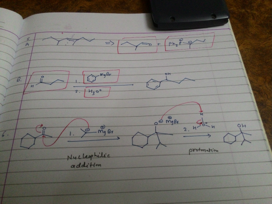 A B. -ngBr 2. MBr 2. protontn Nucleaphilic addiHon