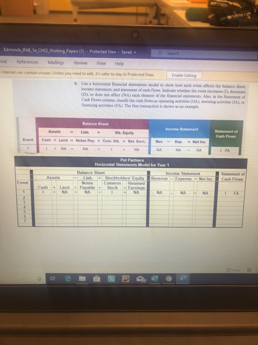 Edmonds IFAB 1e CH02 Working Papers (1) Protected View Saved Search out References Mailings Review View Help e Internet can c