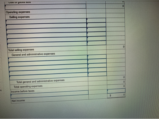 согог уоuѕ own Operating expenses Selling expenses Total selling expenses General and administrative expenses Total general a
