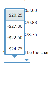 763.00 - $20.25 $70.88 -$27.00 -$22.50 78.75 - $24.75 be the chat