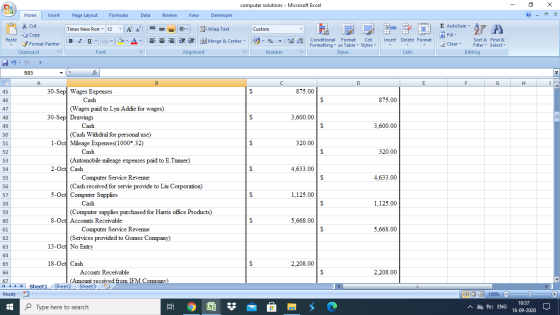 Cla computer solutions - Microsoft Excel Home Insert Page Layout Formulas Data Review View Developer (?) X х Σ AutoSum και Ti