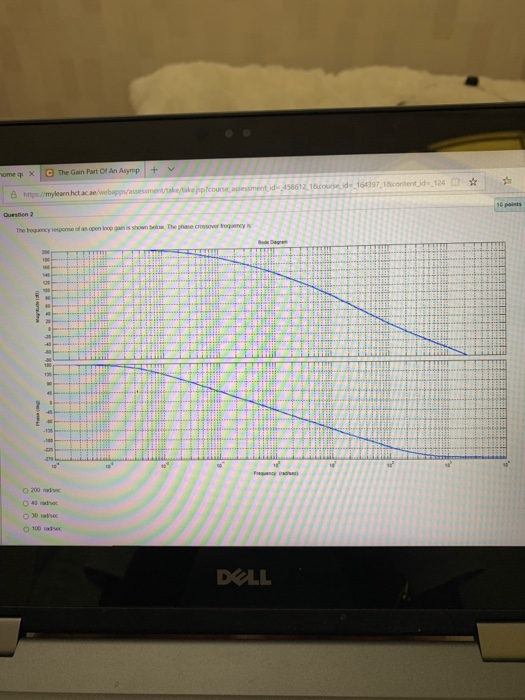 C The Gain Part Of An Asymp- ome q X 124 m https//mylearn.hct.ac.ae/webapp/assessment/take/take jsp?course assessment id 4586