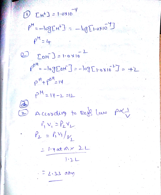 D [ht] = 1-0X16-Y pH = -log[ht] = -log[1.0x1093 p12=4 @ 201] = 10x10² pows-log Love ] = -109 [boxiony = +2 pH + poly pH = 14-